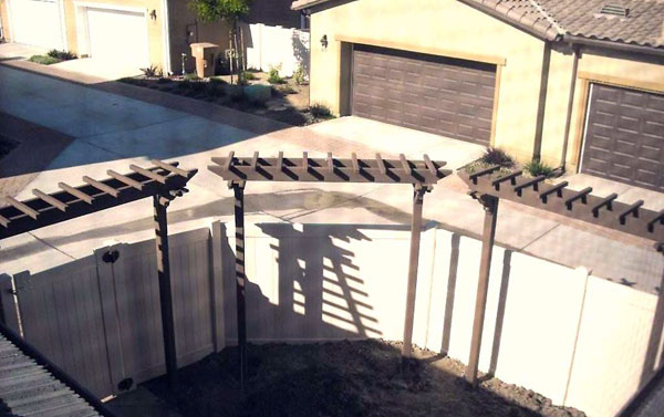 two post wood arbor