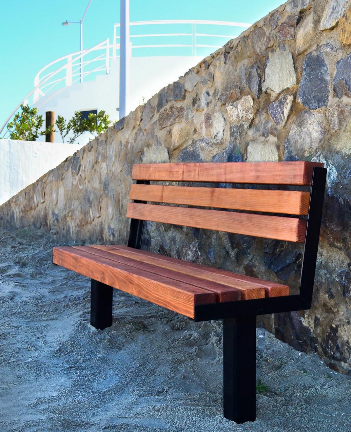 Extra long online outdoor bench