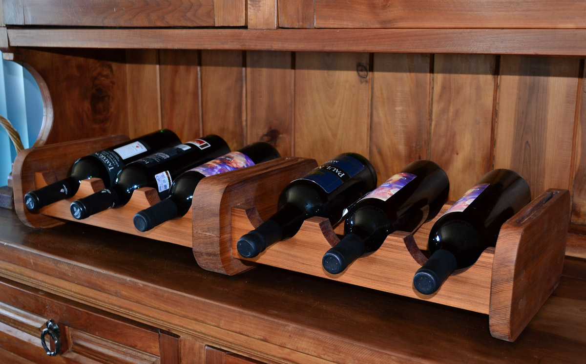 64 Bottle Premium Redwood Cabinet-Style Wine Rack Kit Hand Crafted in the USA. 