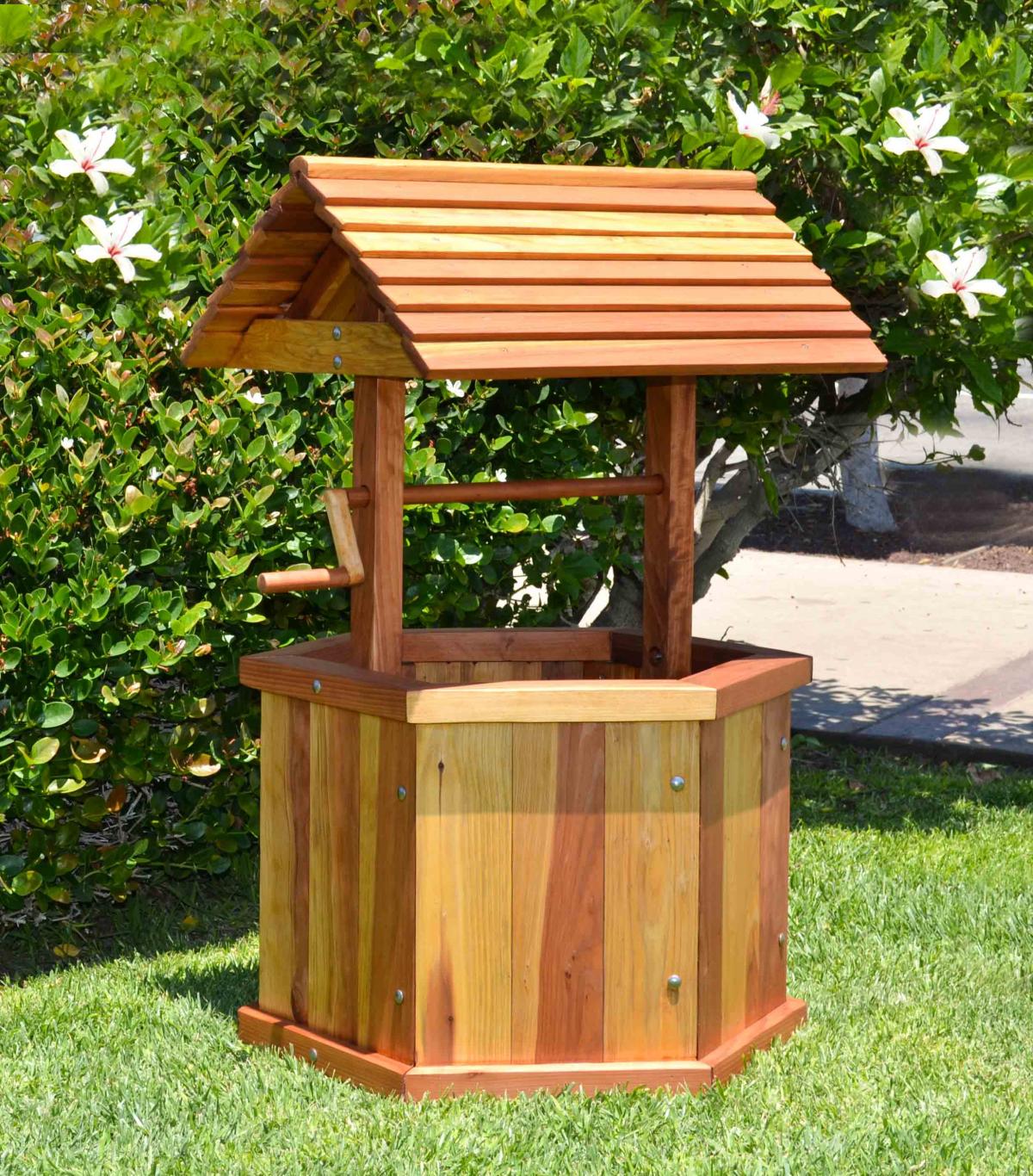 Wishing Well Wood Wishing Wells Forever Redwood wishing-well-wood-wishing-wells-forever-redwood