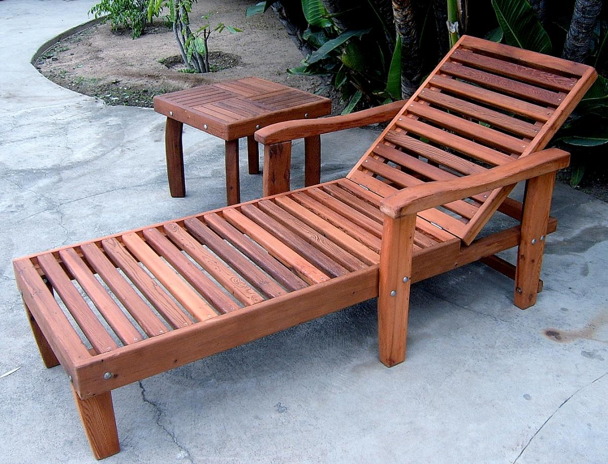 wooden loungers