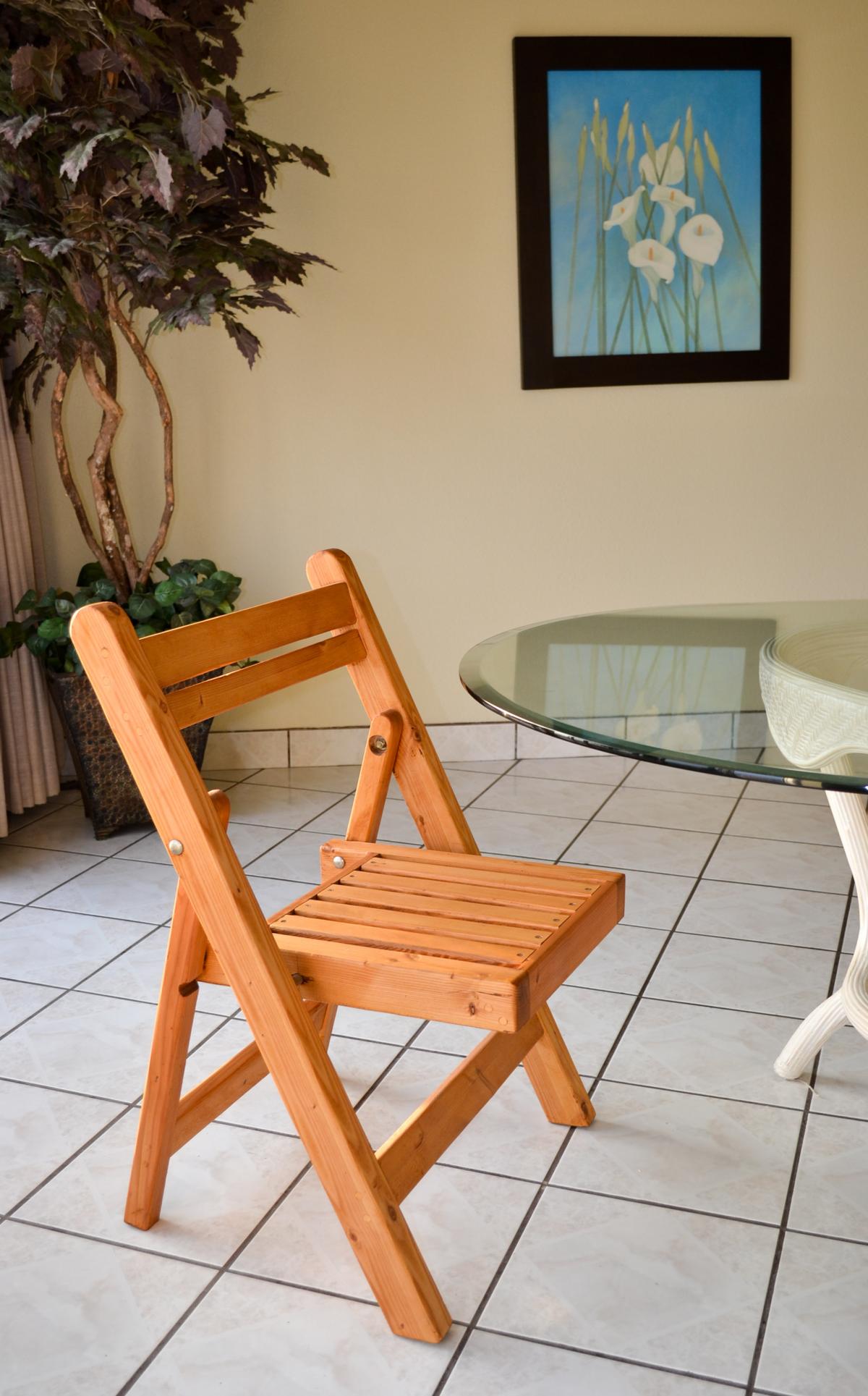 Wooden folding chairs with arms best sale