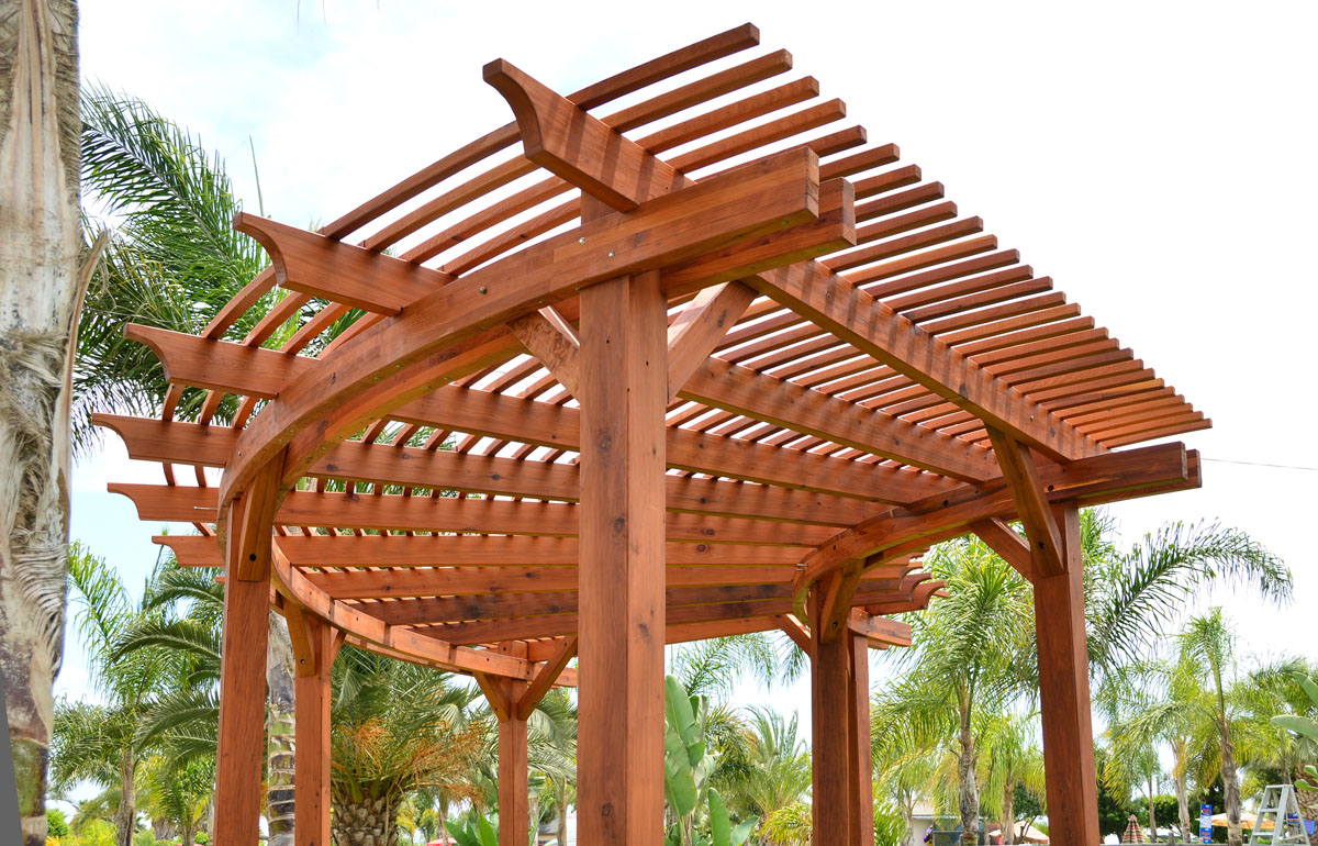 fan shaped pergola