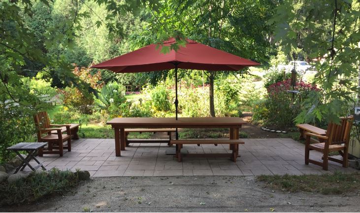 A redwood picnic table, and an outdoor experience, that's accessible to ALL
