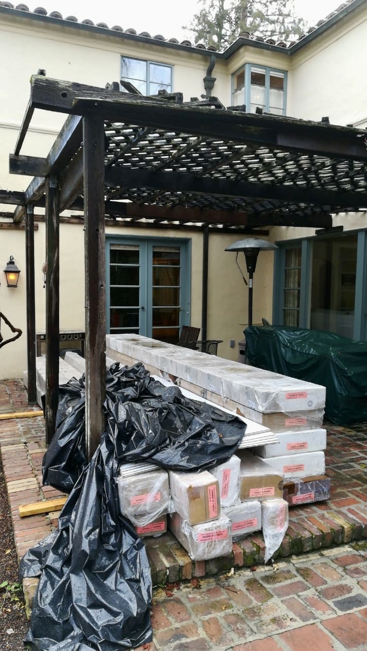 Replacing a Pergola: From the old to new.