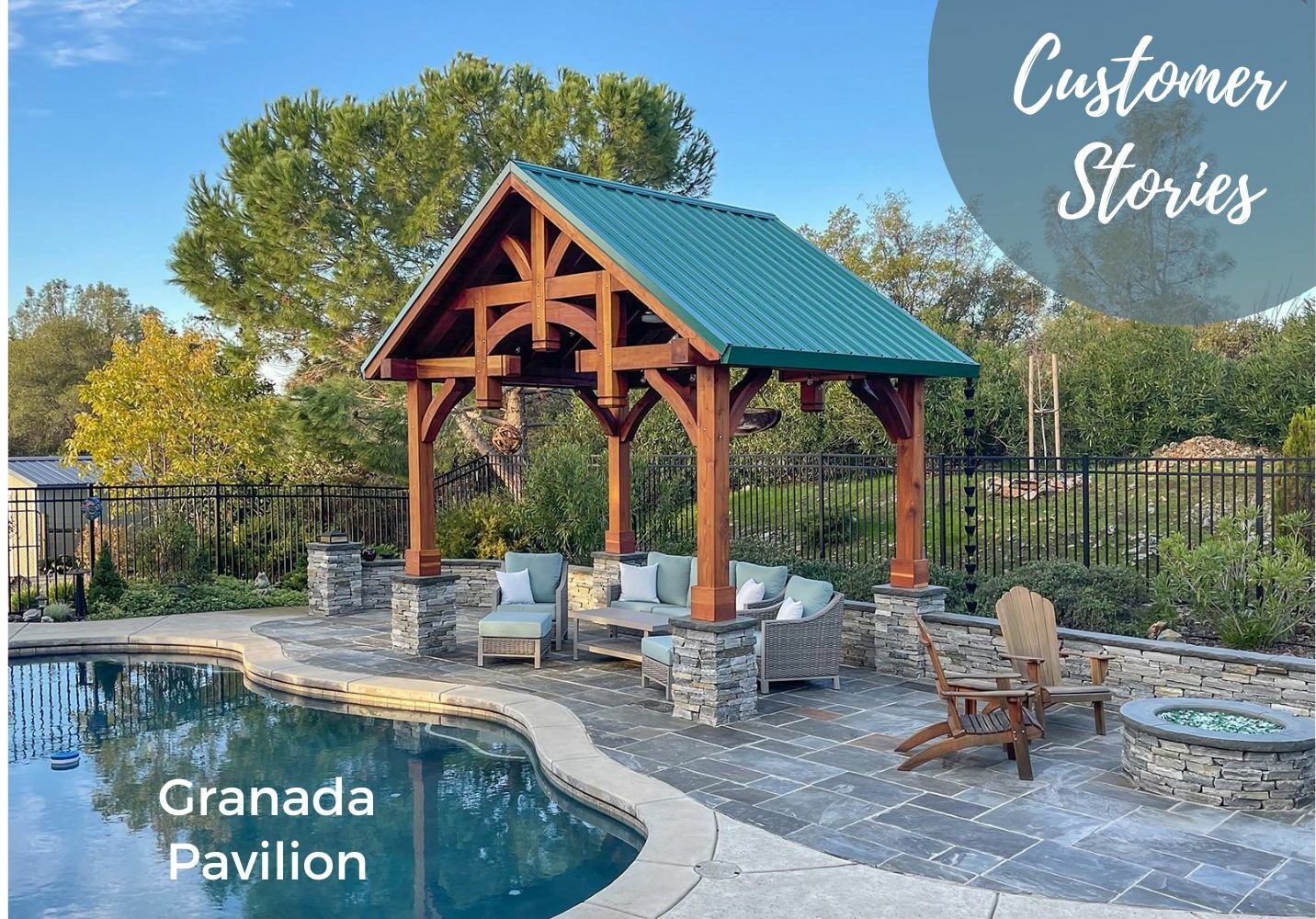 Summer Debut: The Granada Pavilion With Stonework Integration