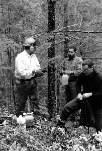 Elias Ramos, Rafael Renteria, and Raul Hernandez on a Break