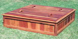 La Playa Sandbox with Lid - 60'L x 60'W x 15'H - Young Redwood