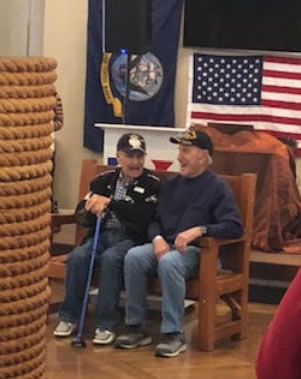 Ti Amo Bench with WWII Veterans