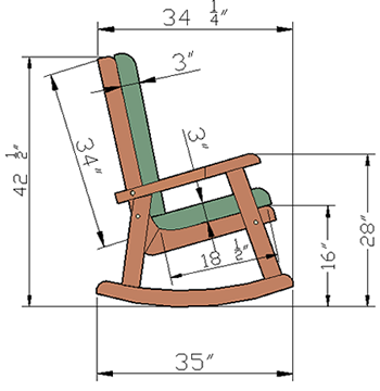 The Lighthouse Rocking Chair with Comfortable Deep Seat