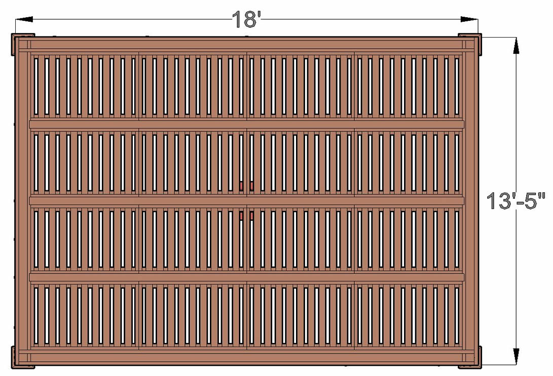 Modern Fat Timber Pergola, Custom Made from Redwood