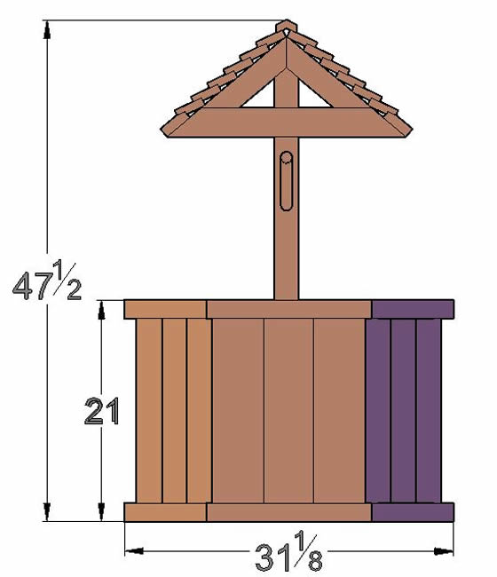 Wishing Wells - 27in Diameter - Side View