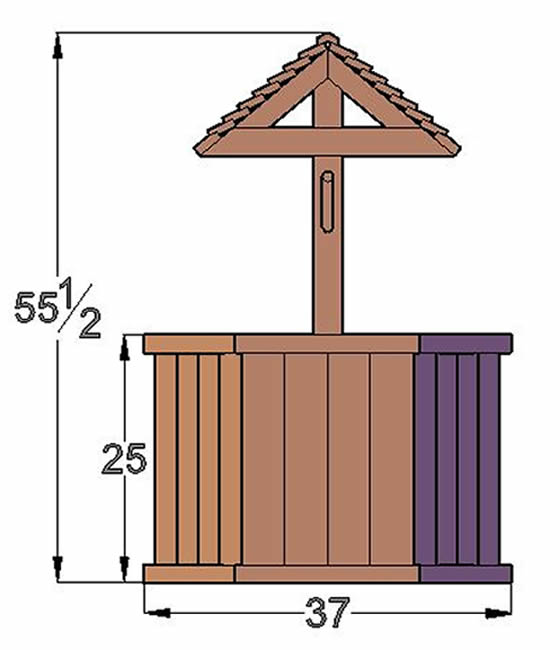 Wishing Wells - 32in Diameter - Side View