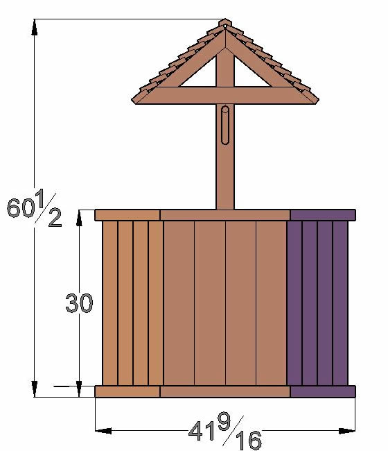 Wishing Wells - 36in Diameter - Side View