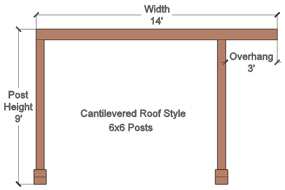 the-silverado-modern-pergola-cantilevered-6x6-side-view