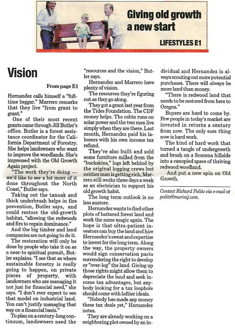 Marin Independent Journal, July 25, 2001: pE2