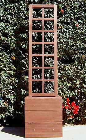 Massive Planter with 5-Foot Trellis - Mature Redwood - 20'L X 20'W X 20'H